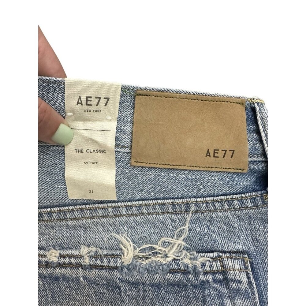 AE77 The Classic Cut Off Jean Shorts Size 31 NWT $148 Premium Denim - Picture 5 of 8